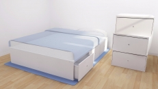 #4022 BLANCO SOMMIER 160 DE 6 CAJONES