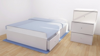 #4024 BLANCO SOMMIER 140 DE 6 CAJONES