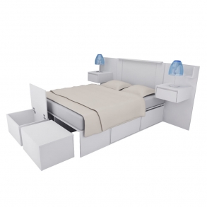 CAMA 140 CORSA #3056 C/CAJ Y MODULO BLANCO